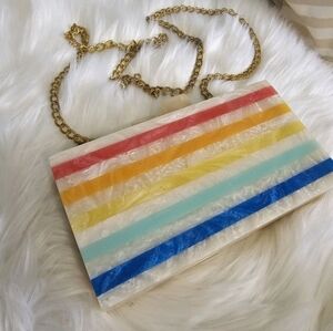 NWT • Lulu NYC • Rainbow Stripe Crossbody